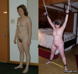 My mature slave wife tied in many ways