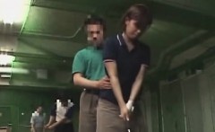 Subtitled Japanese golf swing erection demonstration
