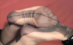 Milf In Nylons Showing Off Her Feet