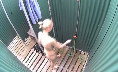 Czech Pool Blonde MILF in Shower