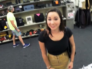 College girl with big boobs sells pussy at the pawnshop