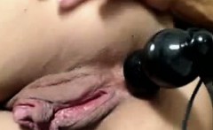 Milf Brunette Anal With Huge Didlo