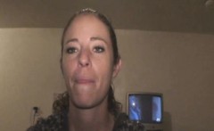 Not Too Roughed Up Looking Brunette Crack Whore Sucking