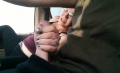 Masturbation And Handjob In The Car