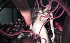 3d Tentacles Destroying A Teen Pussy!