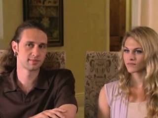 Sexy blonde tries lesbian sex in the swingers mansion