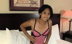 Asian Femboy Solo Jerking Her Candy Stick