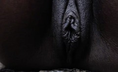 Ebony Michelle shows solo in close up