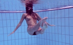 Bushy And Surprised Underwater Teen Gurchenko