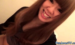 Asian Pissing Into Toilet