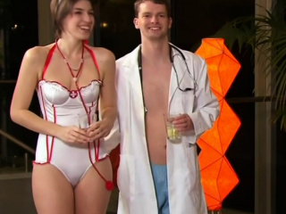 Roleplay with swingers dressed as nurses