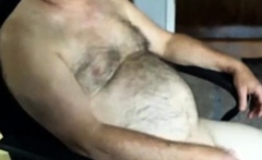 Handsome Hairy Dad Jerking Off