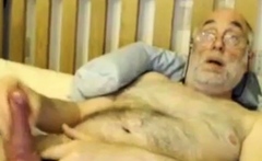 Bi Grandpa Plays With His Big Cock