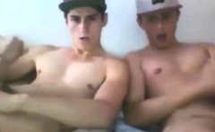 Bros Jerking Together - Cum Eating