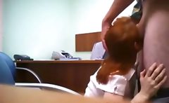 Horny Secretary Fucks On The Job
