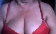 Brazilian granny shows her tits