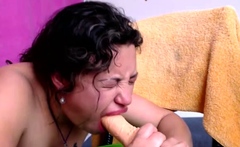 Real chubby amateur housewife on webcam