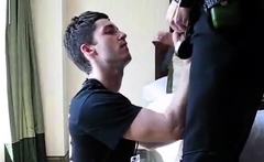 Face Fucking Guy In Hotel Room, Cum In His Mouth