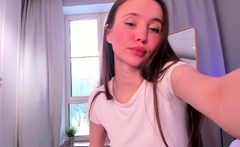 Cute amateur webcam teen girl toying pussy on webcam