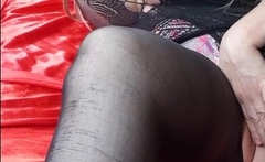 Black pantyhose fun with Susi