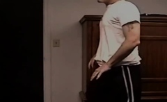 Athletic straighty enjoys fellatio duo