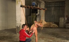 Bounded Young Sub Enjoys A Skillful Handjob From His Master