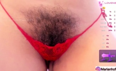 Hairy femboy solo jerk cumshot