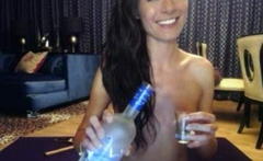 Small titted babe toys her pussy on webcam