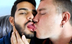 Leo Blue Throats Sebastian Cums With His Long Tongue