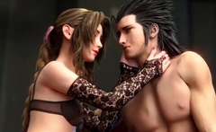 Threesome With Aerith, Zack And Cissnei