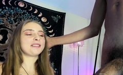 Amateur teen blowjob and cumshot