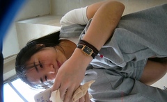 Pretty Japanese teen solo masturbation Uncensored
