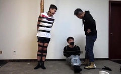 Amazing hot gay group sex scene in a warehouse
