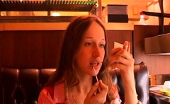 Sassy brunette perfection deepthroats and fucks well