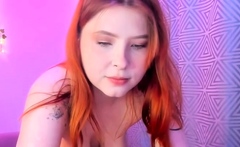 Petite amateur redheaded teen pisses and sucks cock