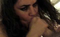 Milf Babe's Feet Covered in Cum