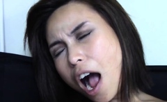 Pretty oriental gal cannot stop riding on this dick