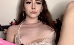 Beautiful wife masturbating show with webcam with toys