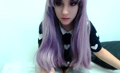 Webcam Teen masturbates and pretends you came in her mouth