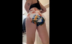Amateur striptease and Solo masturbation