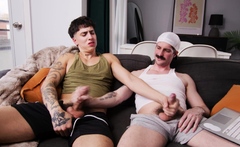 I am SHOCKED! Single guys jerking off together!