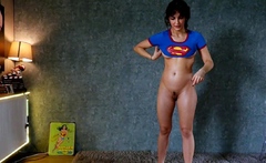 Cute amateur brunette naughty in solo jerking show on camera