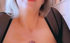 Big boobs milf masturbates with her dildo