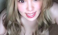 Busty Japanese uses her big boobs