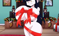 Xmas Cartoon Fuck - Audrey Takes It Raw on the Couch
