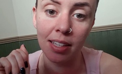 Amateur Babe in Glasses jerks cock for facial