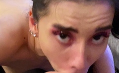 hardcore amateur blowjob and cumshot on the face