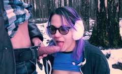 Public Blowjob - Huge Cum Load in the Park