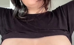 Big boob brunette masturbates on webcam