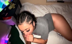 Perfect couple fuck blowjob brunette